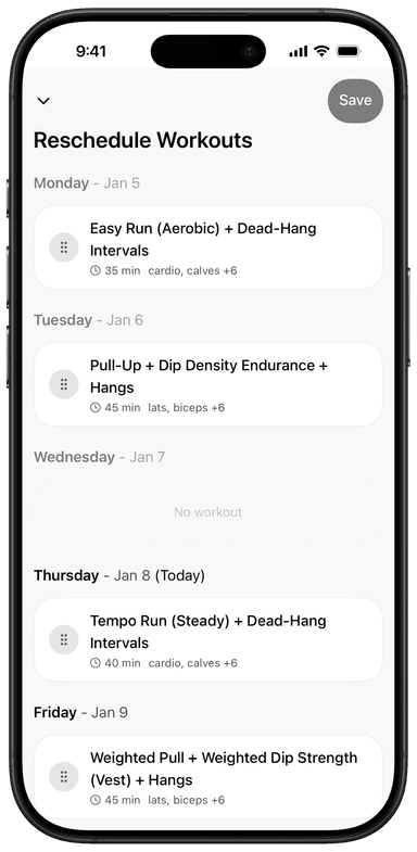 Adaptive scheduling