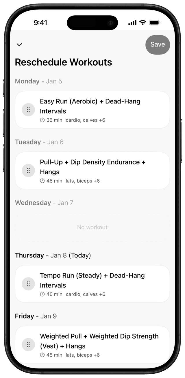 Adaptive scheduling