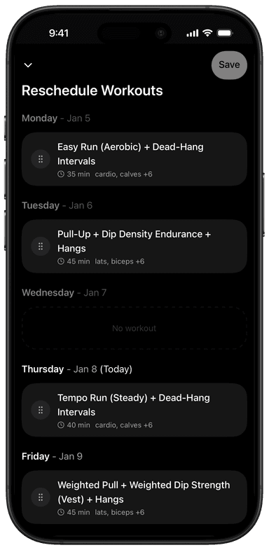 Adaptive scheduling